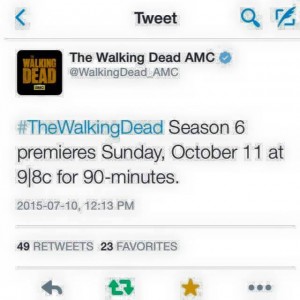 the walking dead 6. sezon tweet